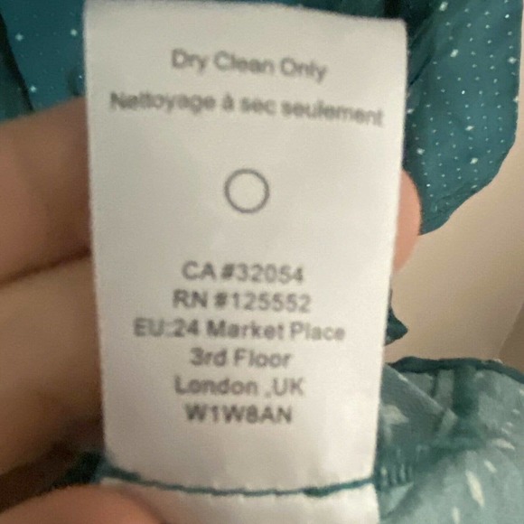 Dolan women’s size XXL Teal long sleeve ruffled dress Smocked Cottagecore new b6 - Picture 8 of 8